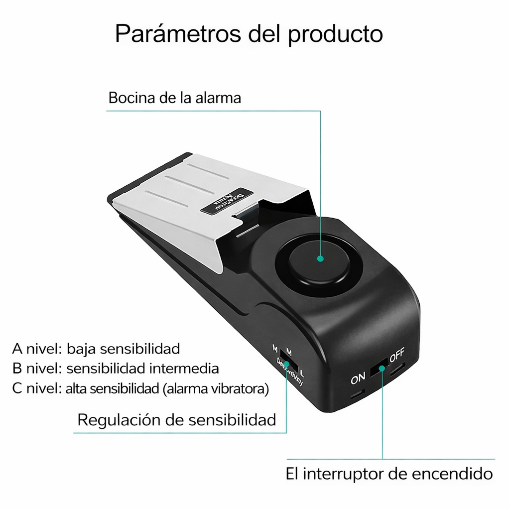 Bloqueador de Puerta con Alarma de Seguridad