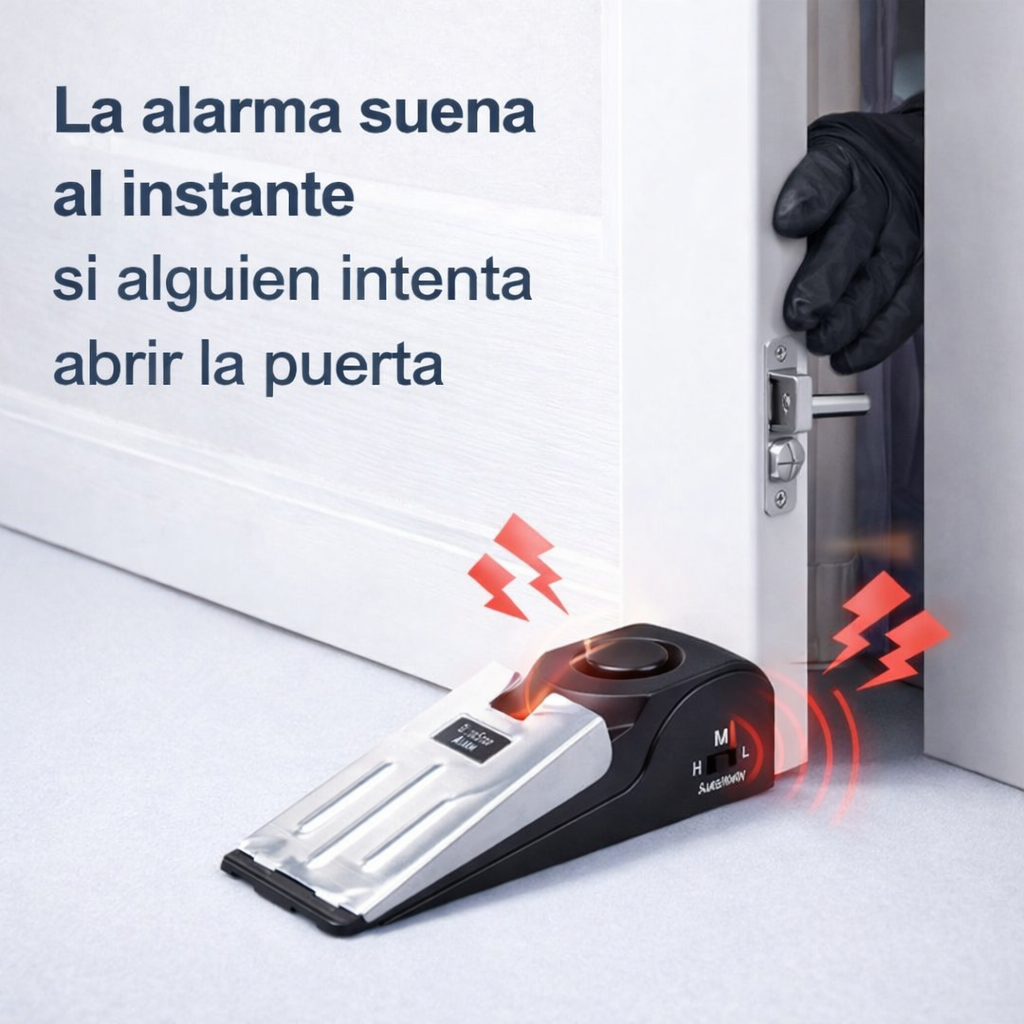 Bloqueador de Puerta con Alarma de Seguridad