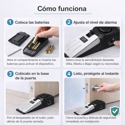 Bloqueador de Puerta con Alarma de Seguridad